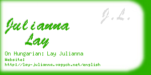 julianna lay business card